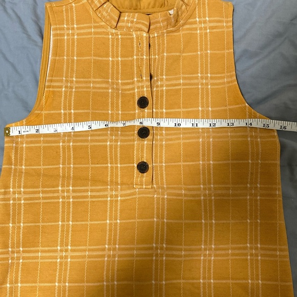 Yellow Check Ruffle Collar Blouse - Picture 5 of 7